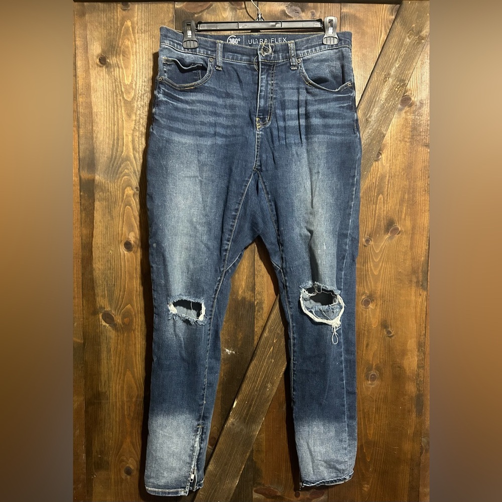 Arizona Jean Co. 360 Stretch Ultra Flex w/ Zip Ankles, size 32 Dropped Crotch